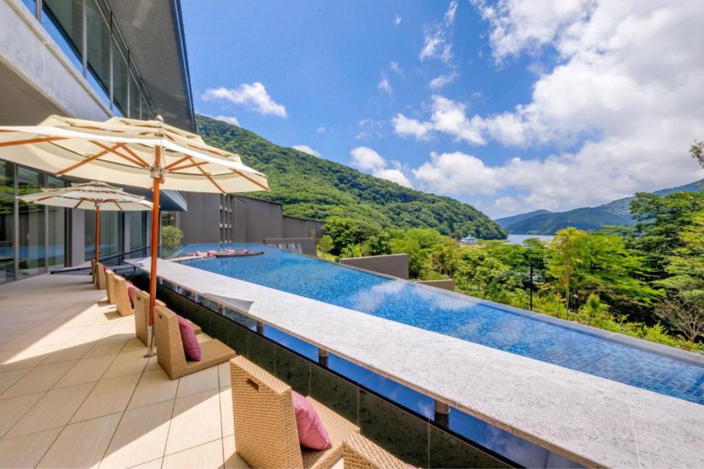Hotel Ashinoko Hanaori pool Hakone Japan
