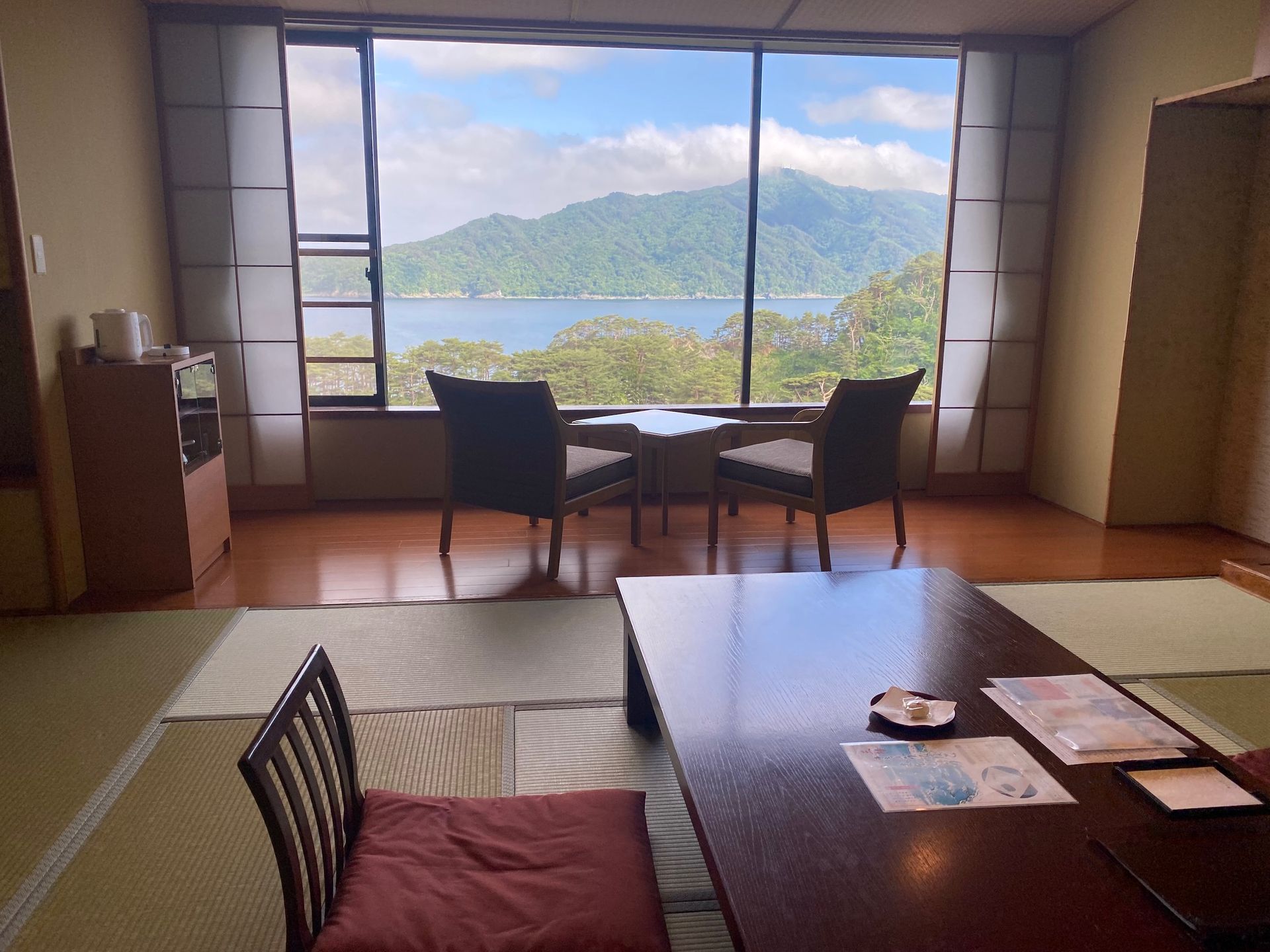 Michinoku Coastal Trail room Day 6 Jogodohama Hotel view