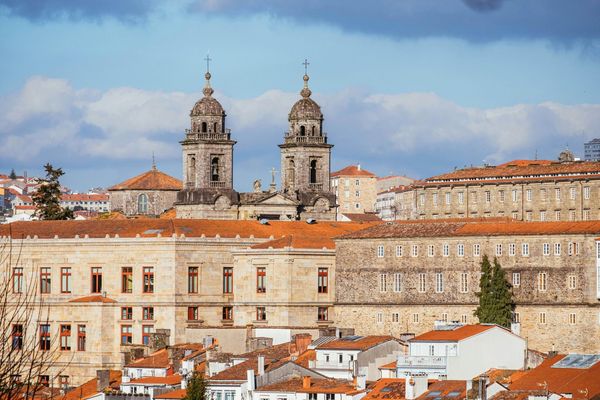 Santiago de Compostela Cityscape with Cathedral Spires
