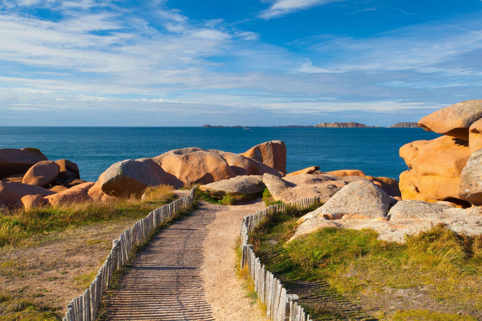 The Path to the Pink Granite Coast in Brittany