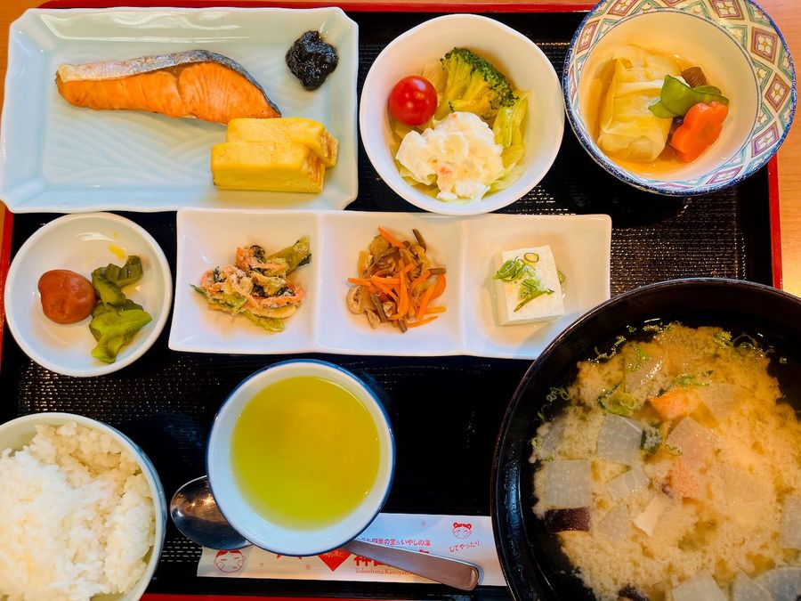 Typical dinner Shikoku