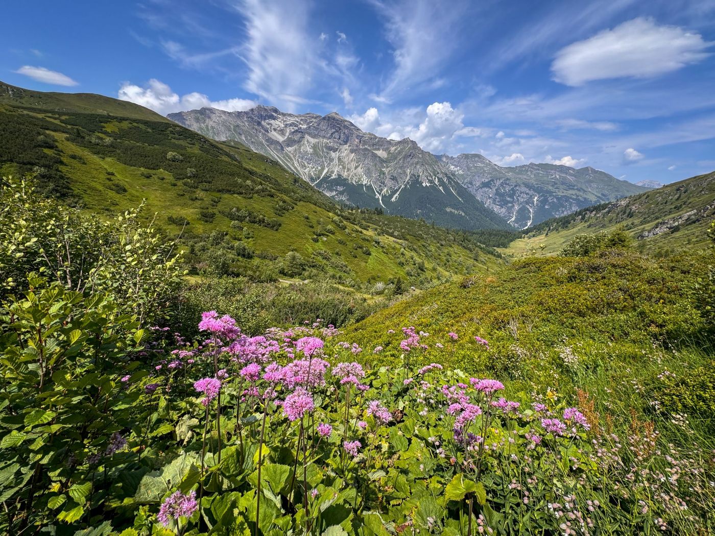 Vibrant mountain scene near the Sandjöchl - supplied by Eurohike
