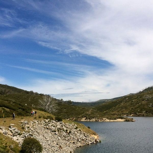 snowy mountains river